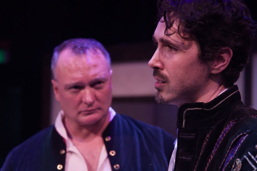 Two Shakespearean actors on stage